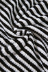 Stripe Zip Up Collar Drop Shoulder Sweater